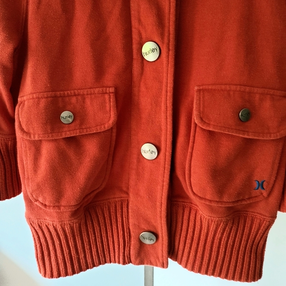 Hurley Girls Orange/Coral Thick Jacket Size XL - Picture 6 of 12